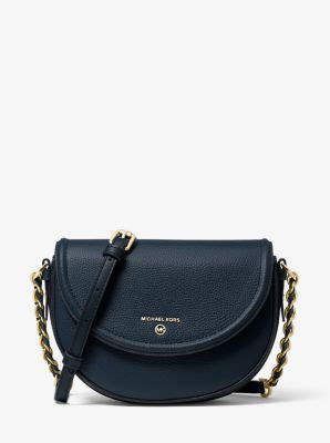 Michael Kors Half Dome Pebble Leather Crossbody Bag 